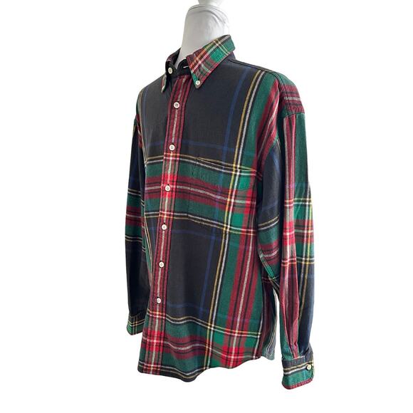 90's Gap Classic Multicolor Tartan PatternPlaid Button Down - Picture 3 of 9